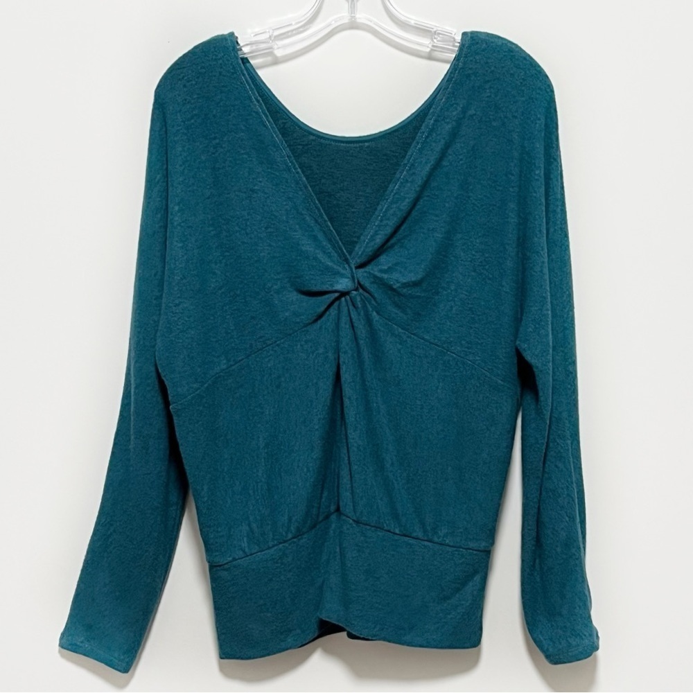White House Black Market Teal Scoop Neck Sweater - Picture 6 of 13